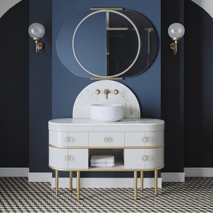 Scottie intense pink vanity unit with basin