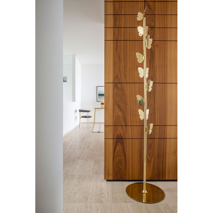 Butterly pink brass coatrack