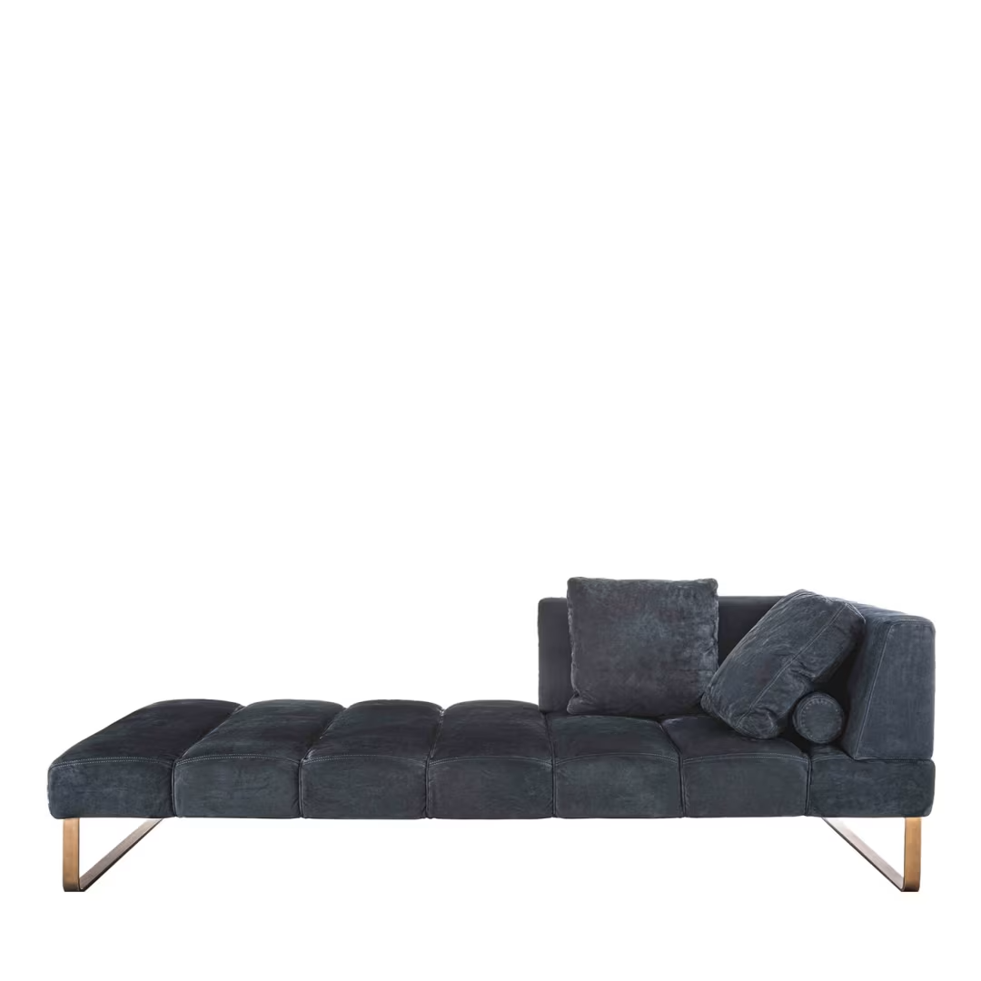Patmos asymmetrical blue chaise longue