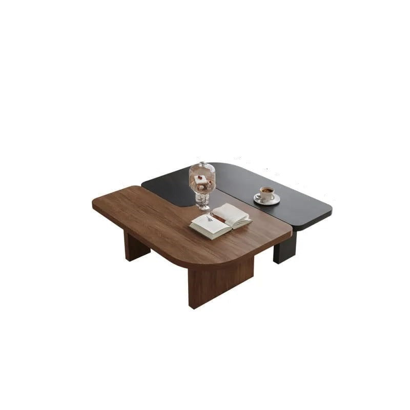 Modern Dual-Tone Puzzle Coffee Table Set
