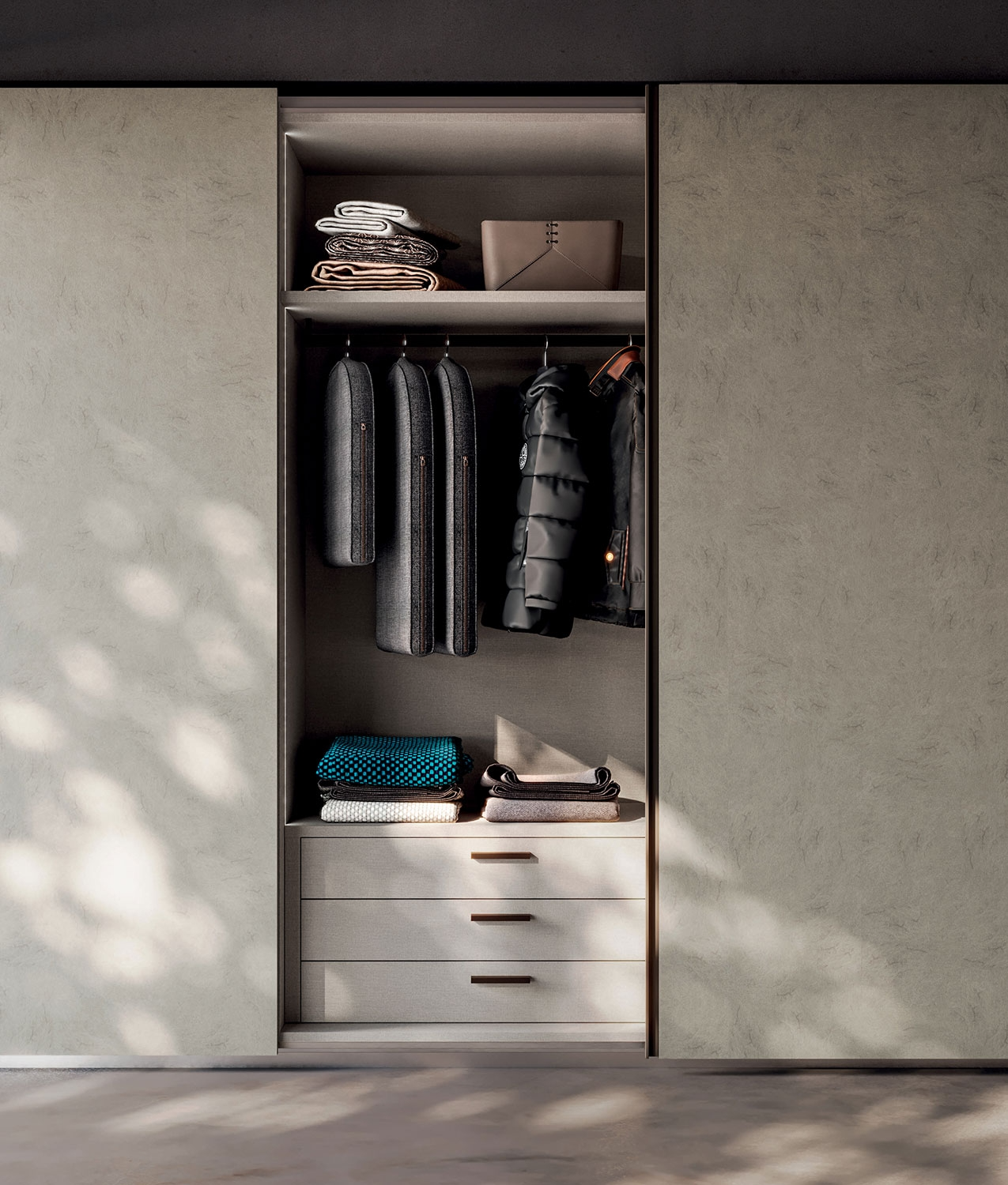 Wardrobe with sliding doors