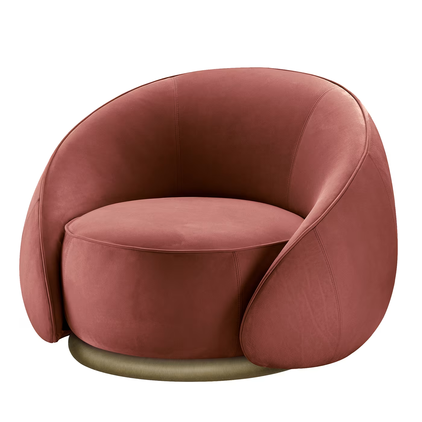 Abbracci circular red armchair
