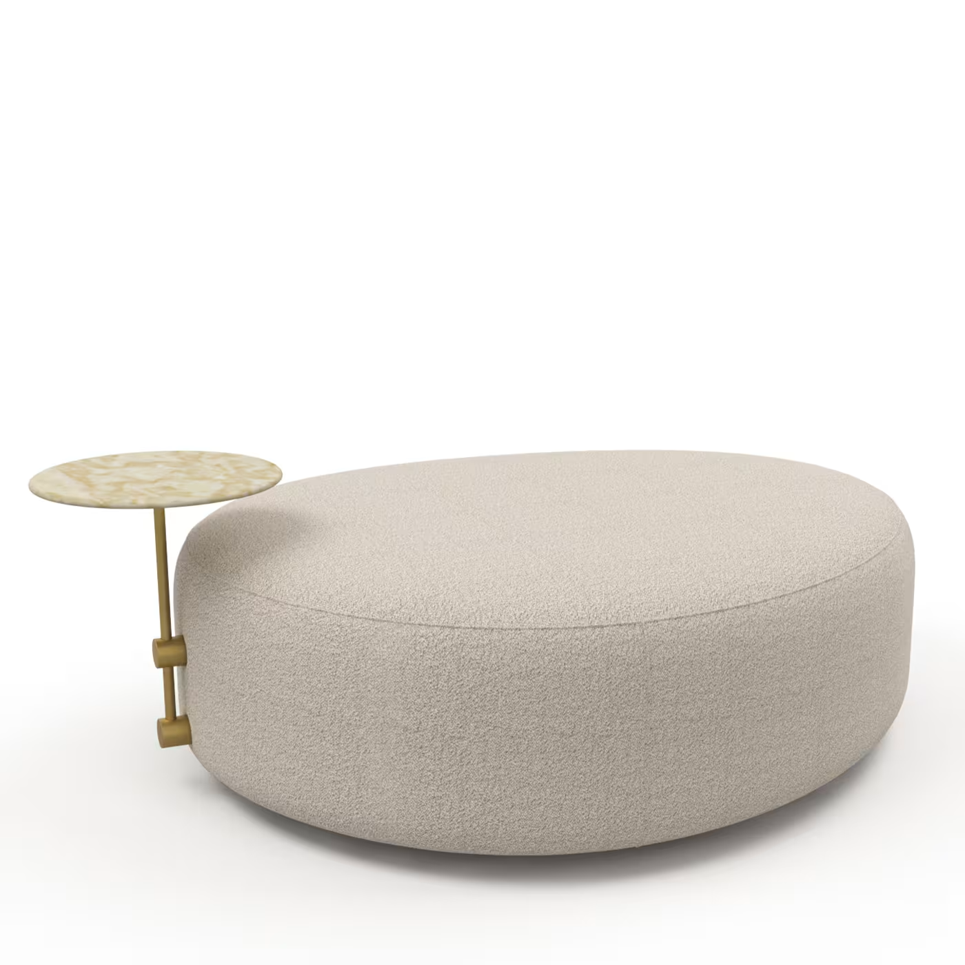 مقعد قماش مع طاولة جانبية من الرخام