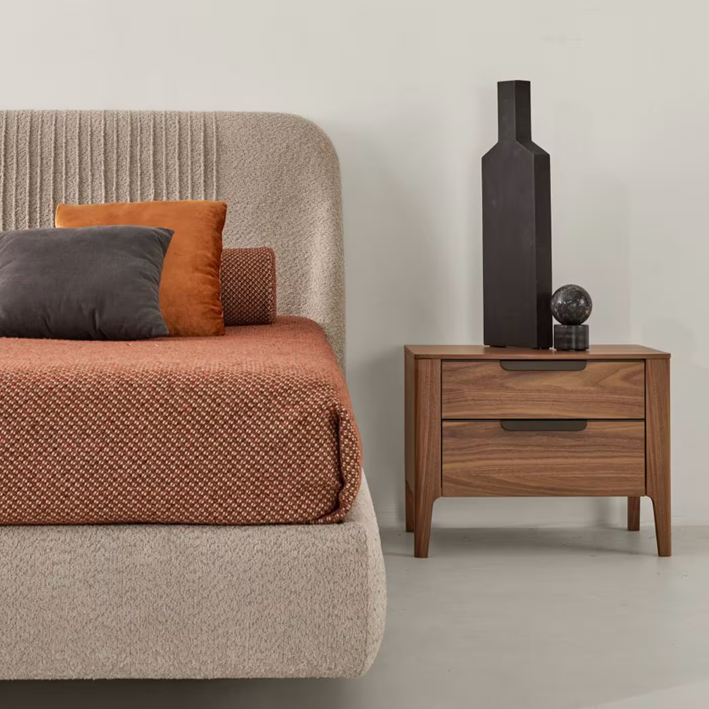 Cannaregio bedside table in canaletto walnut wood