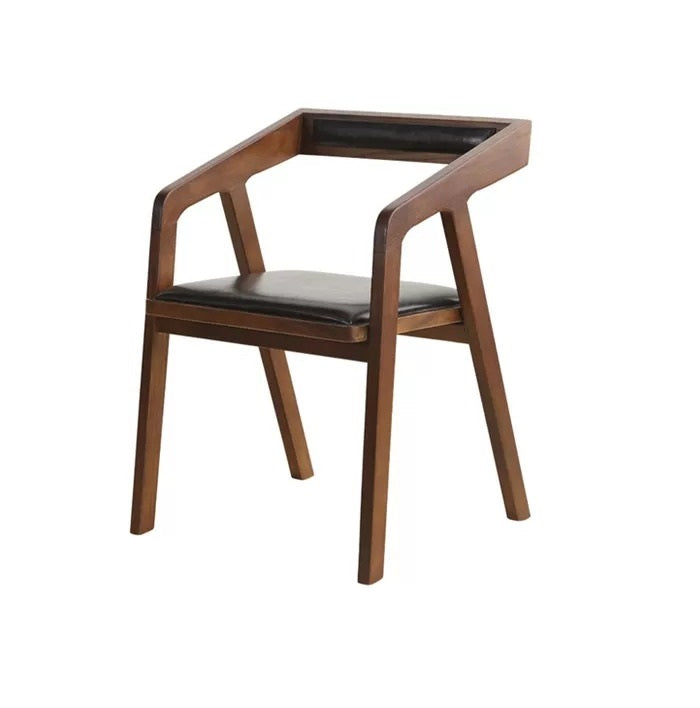 Timeless Wood And Leather Chair