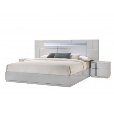 Palermo Modern Bed in Grey