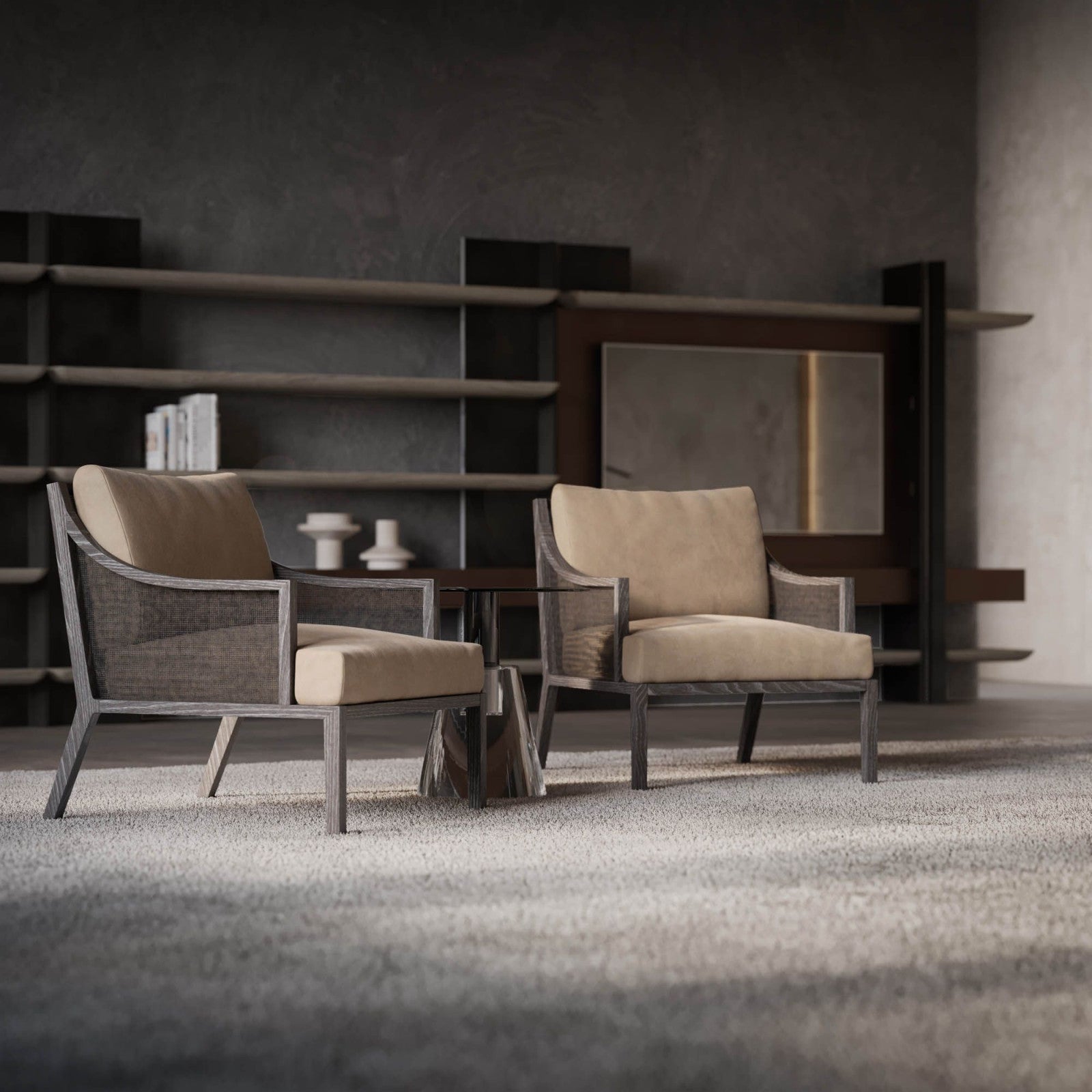 Armchair with distinctive design