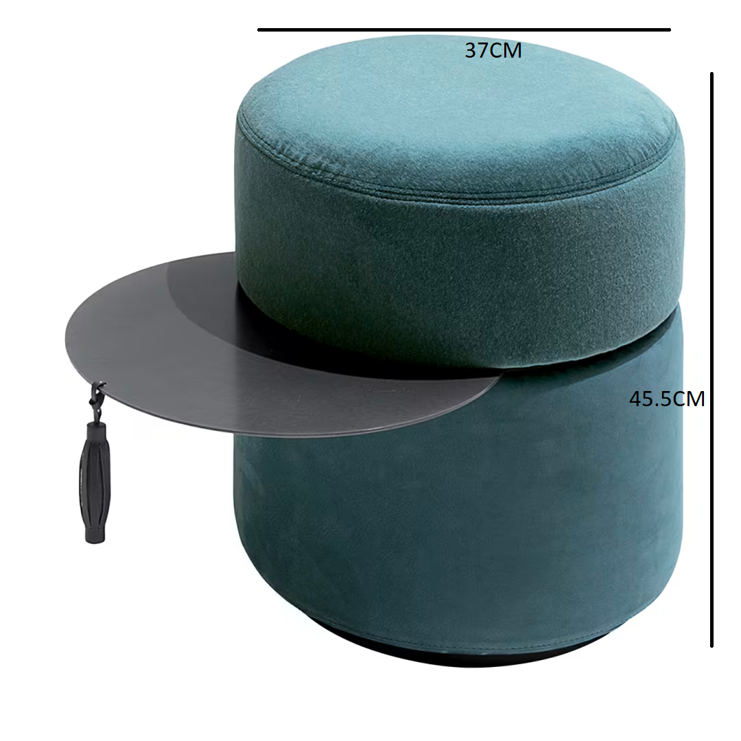 Otto pouf with tabletop