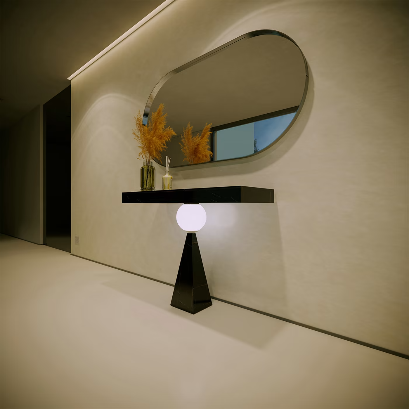Clessidra luminous marquinia console