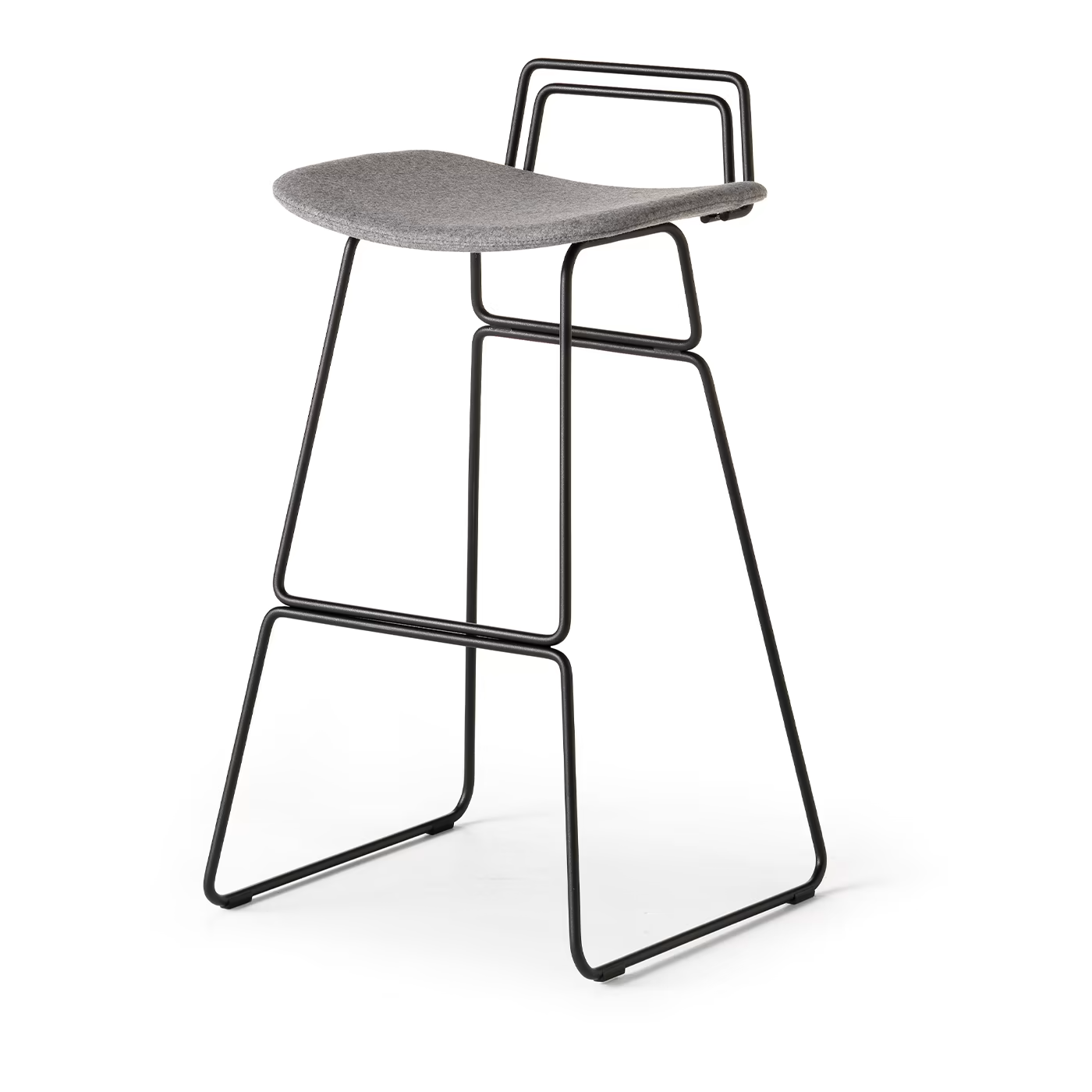 Sketch bar stool with backrest
