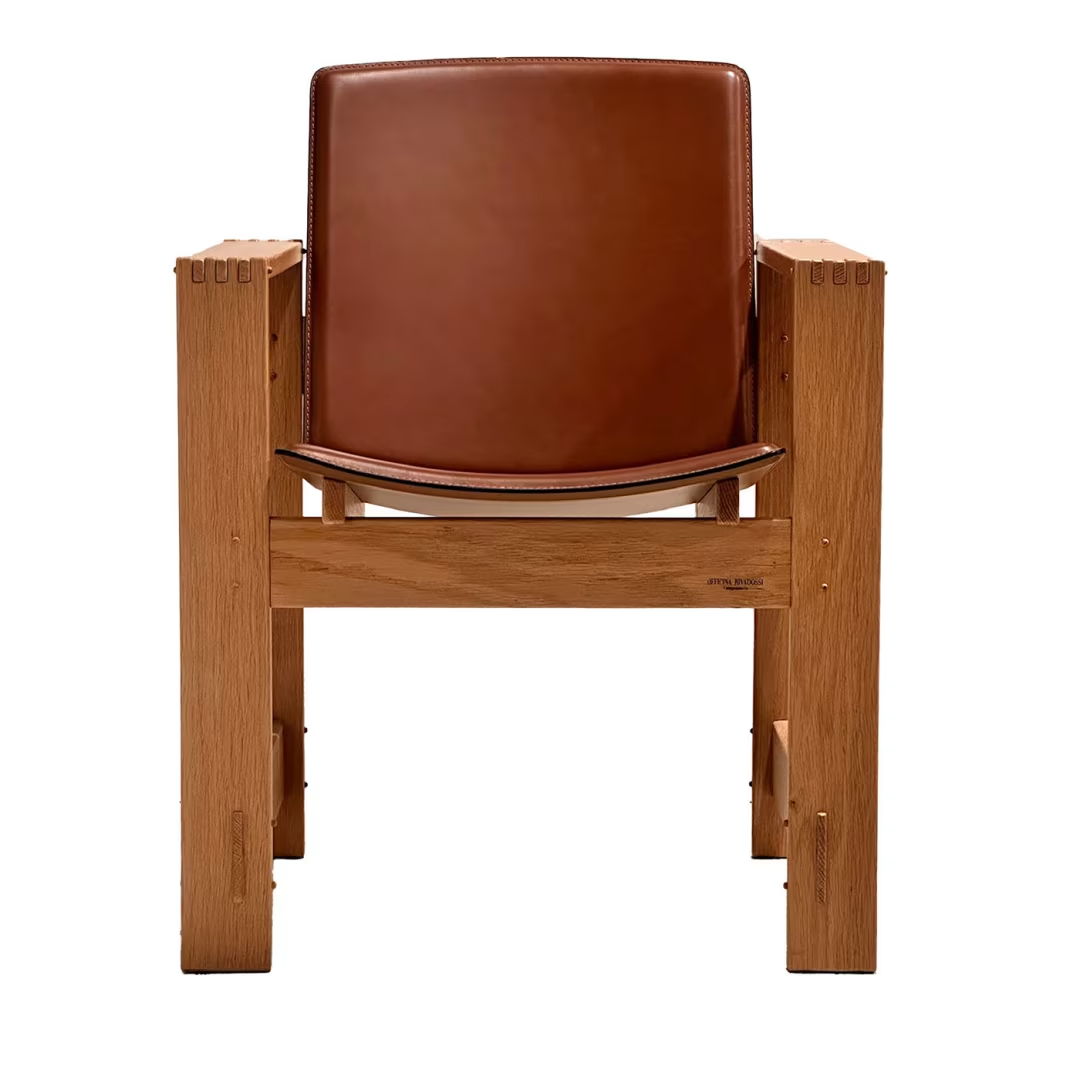 Ambrosetti durmast and leather chair