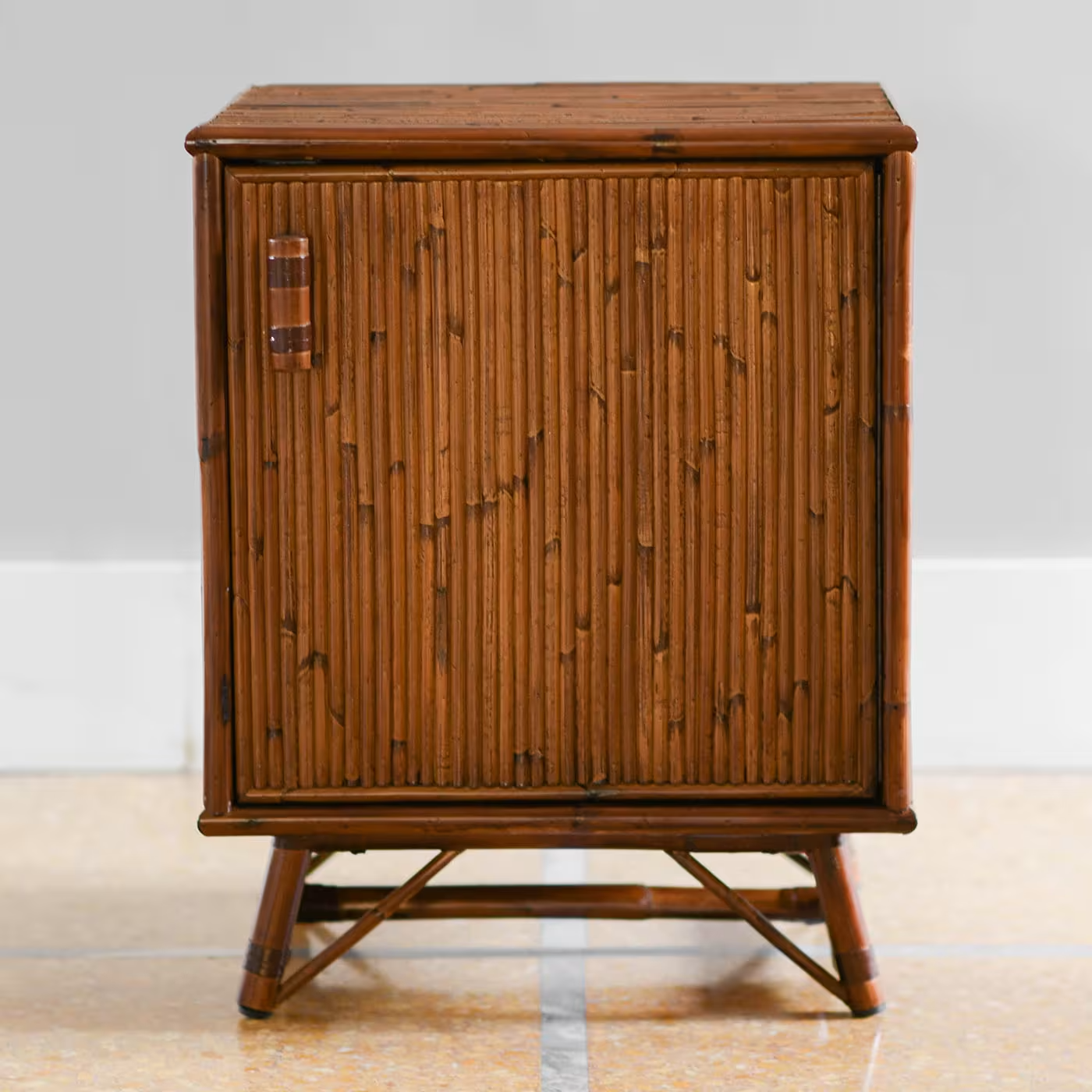 One door bamboo nightstand