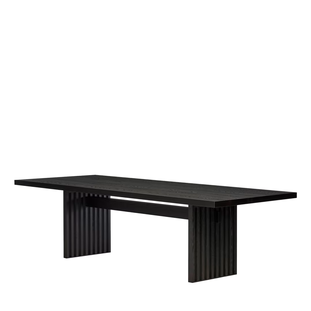 Page dining table brushed brown ashwood