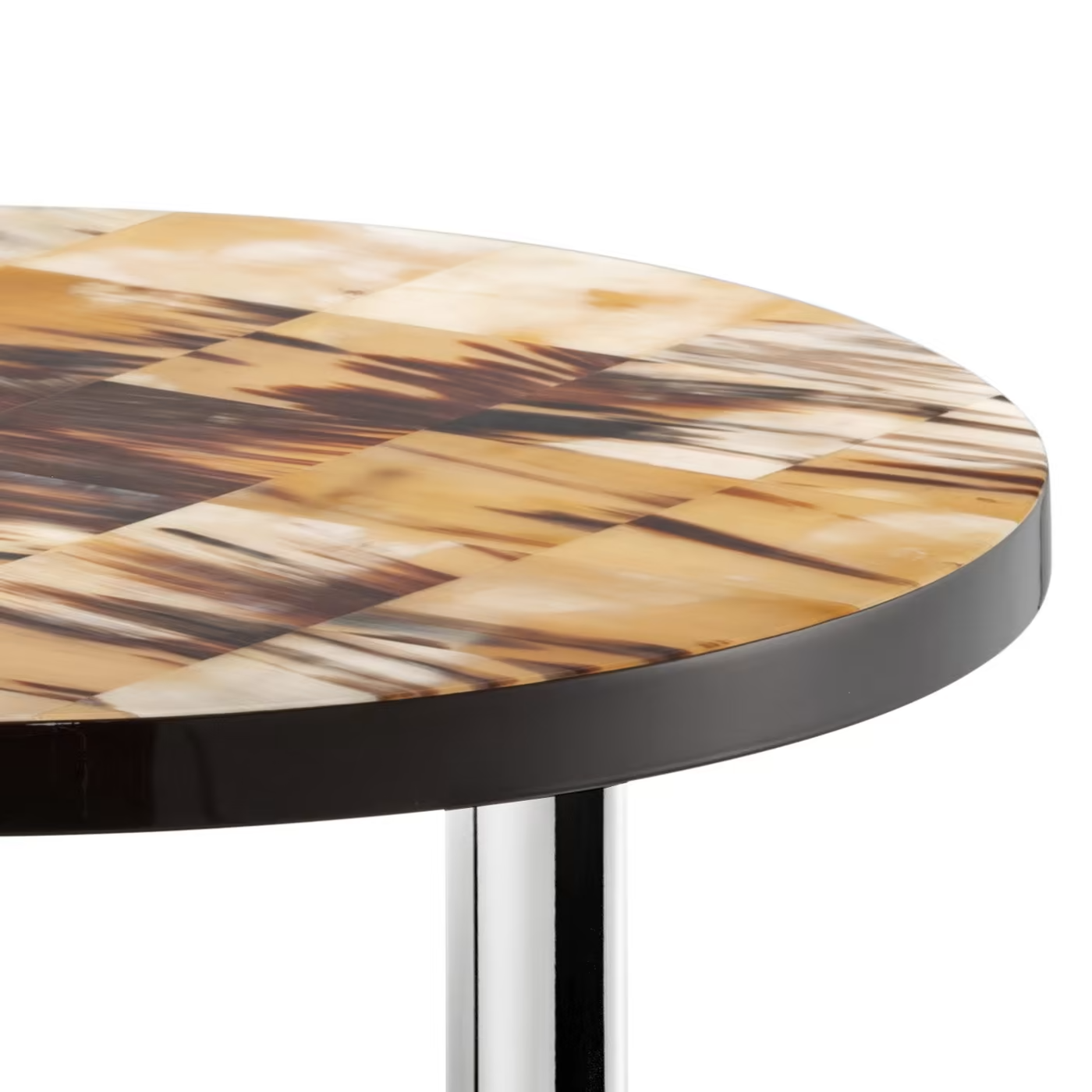 Wood round side table