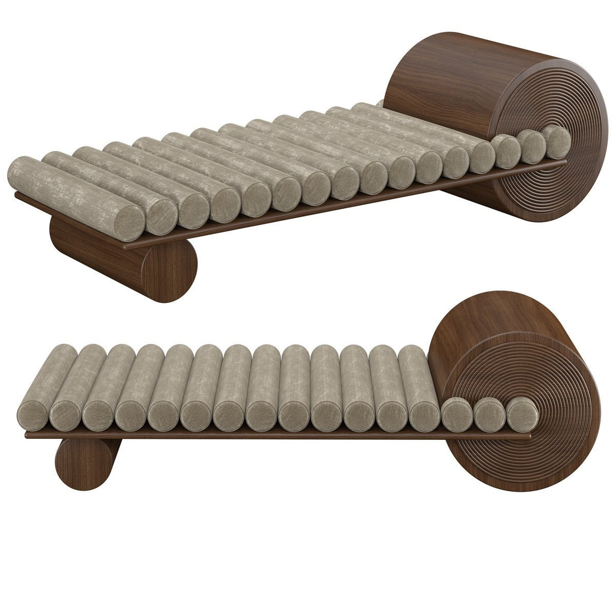 Bench with a distinctive and luxurious design