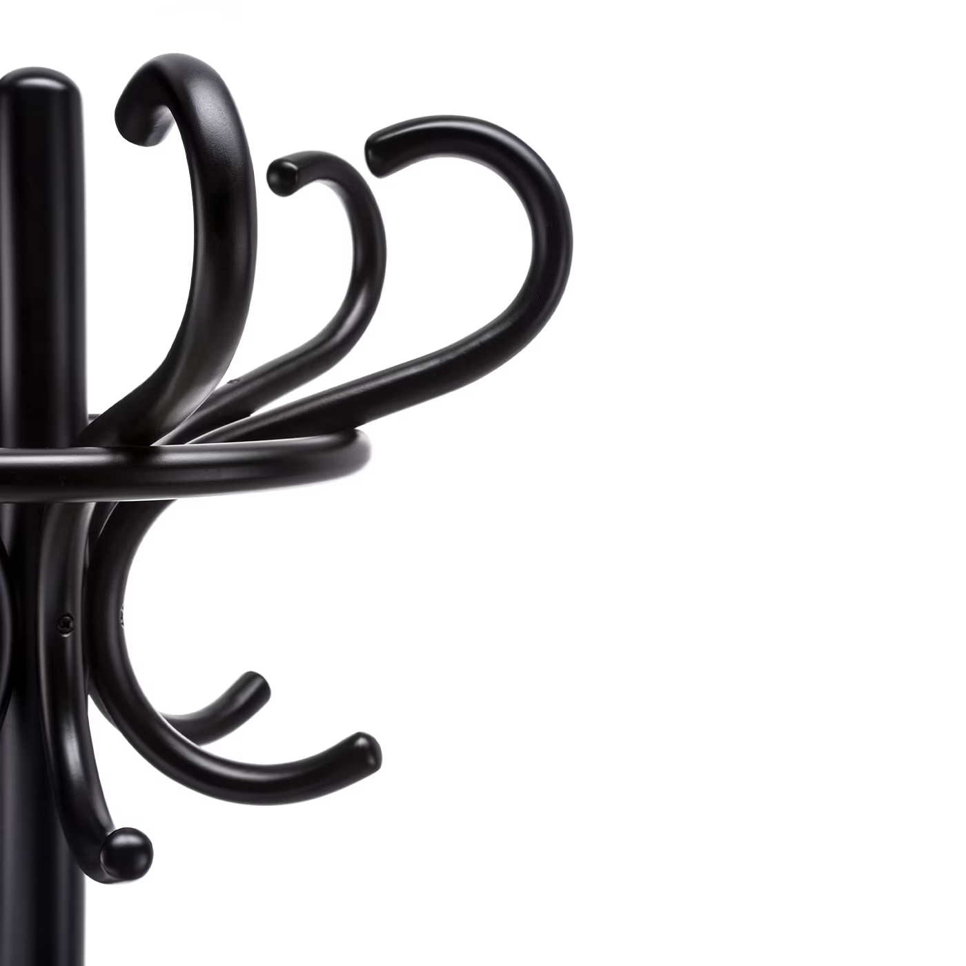 Coat rack bench with upholstered seat