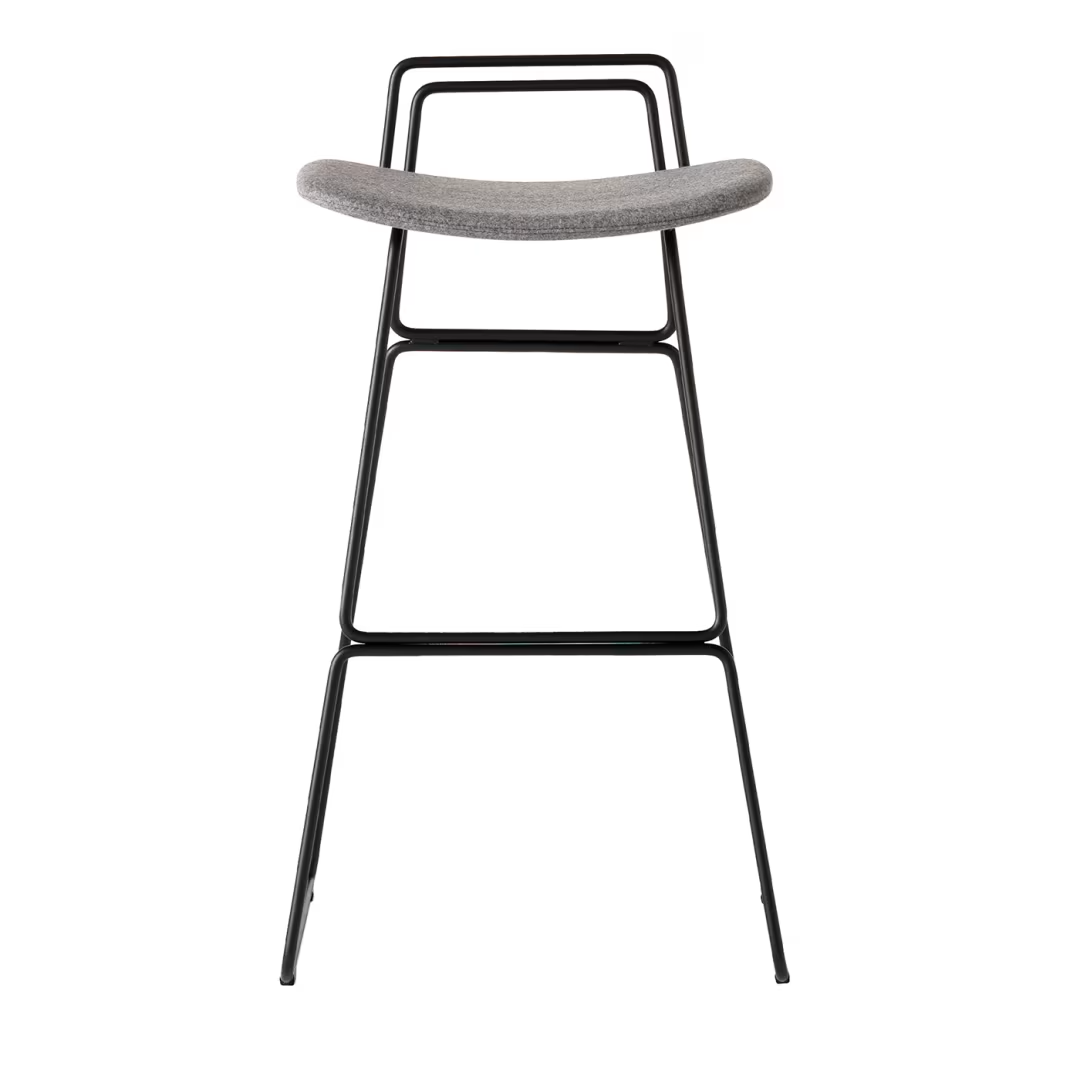 Sketch bar stool with backrest