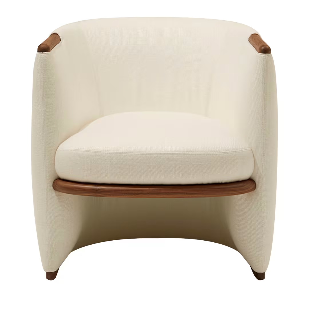 Opus white armchair