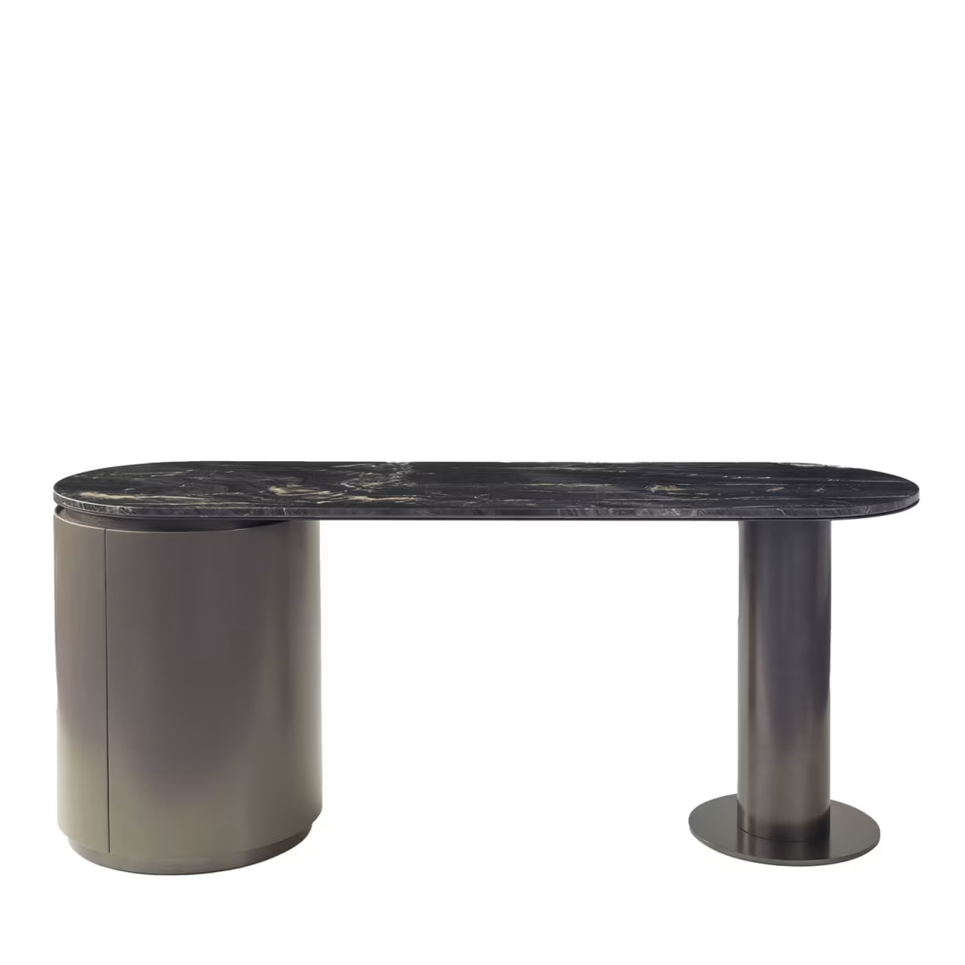 Vanity loop table with marble top