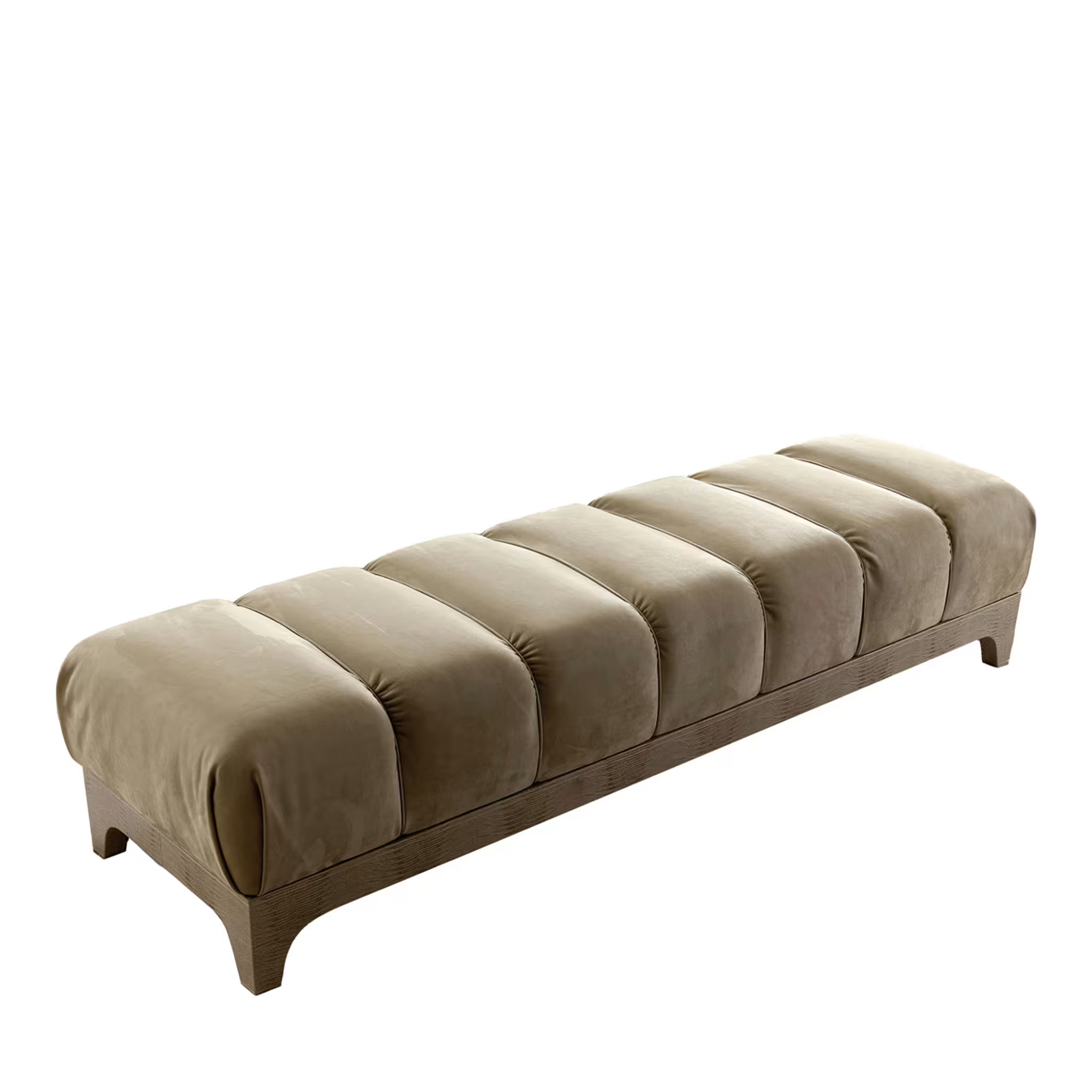 Velour velvet fabric bench