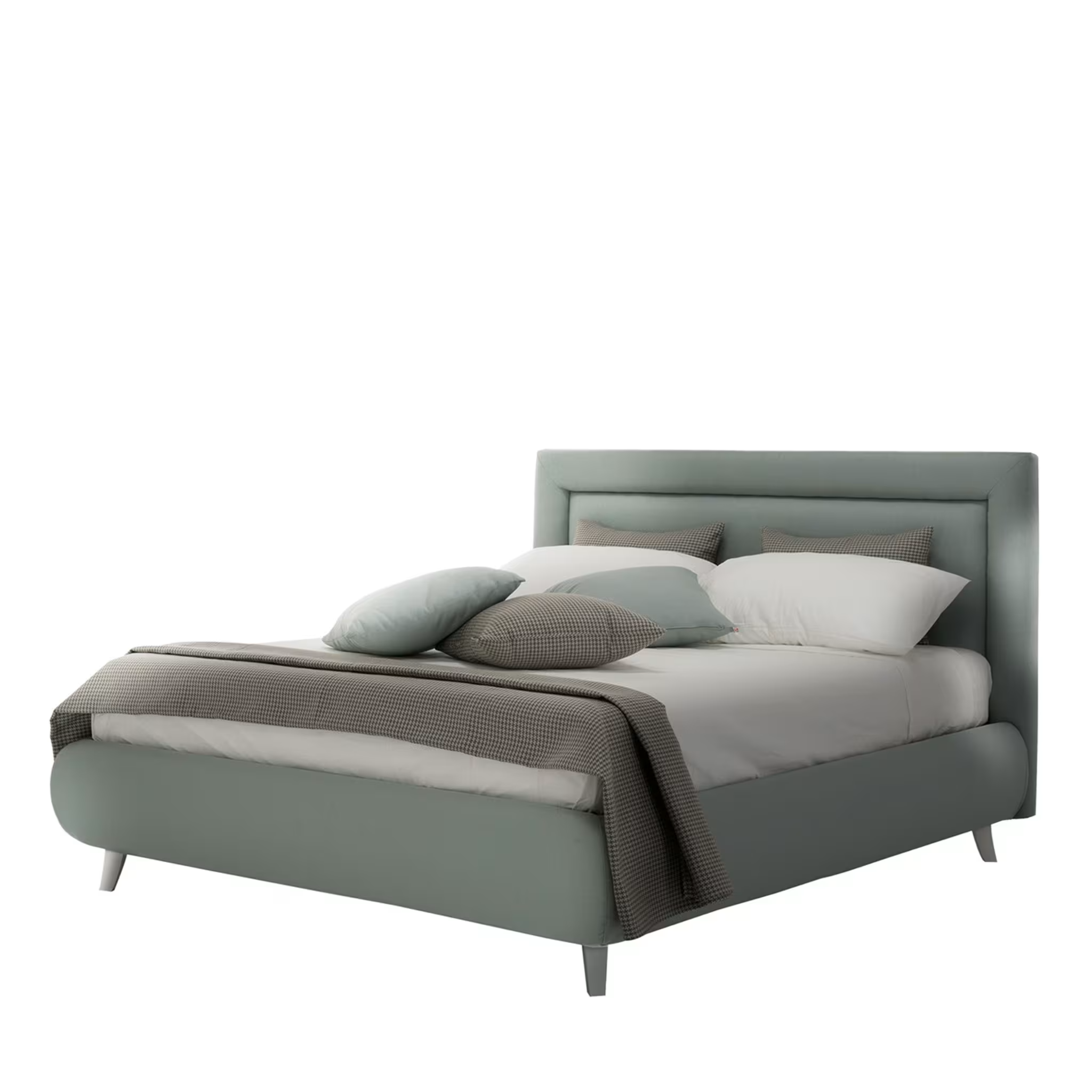 Casper sage-green double bed
