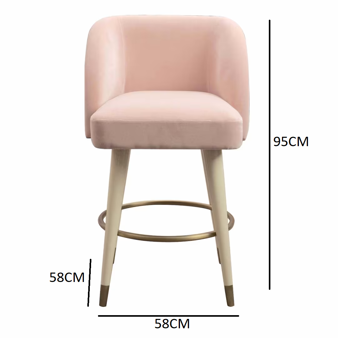 Pauline pink bar stool