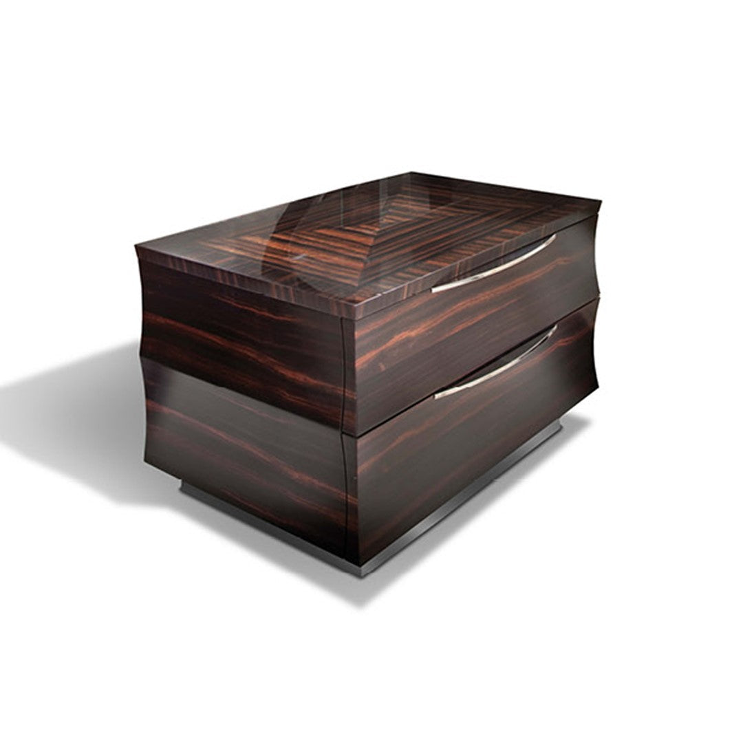 Ebony Makassar Elite Nightstand