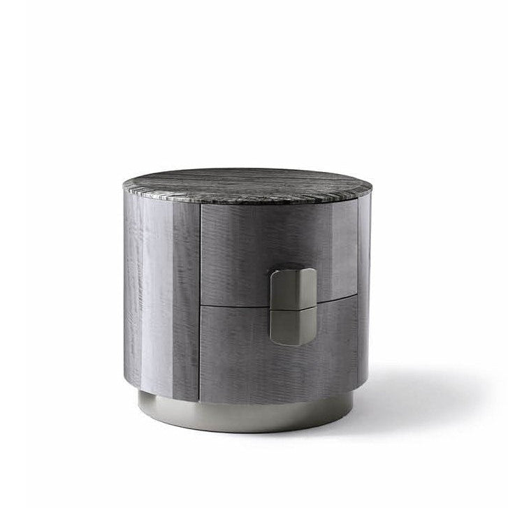 Figured Mowinghi Round Night Table