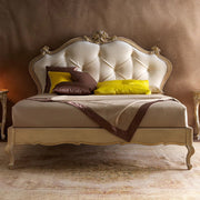 Italian-designed velvet bed