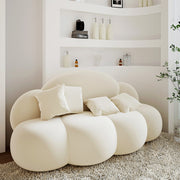 Three-seater cloud-shaped sofa in two different colors