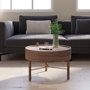 Round Coffee Table with Storage
