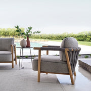 Diamond-Weave Outdoor Armchair