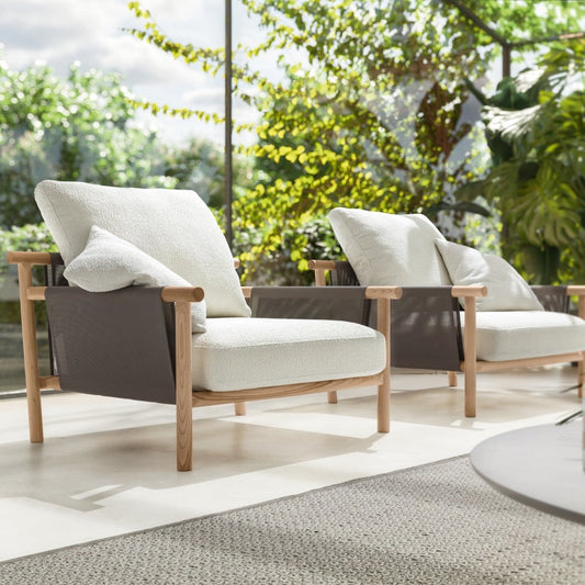 Mixed Material Outdoor Armchair