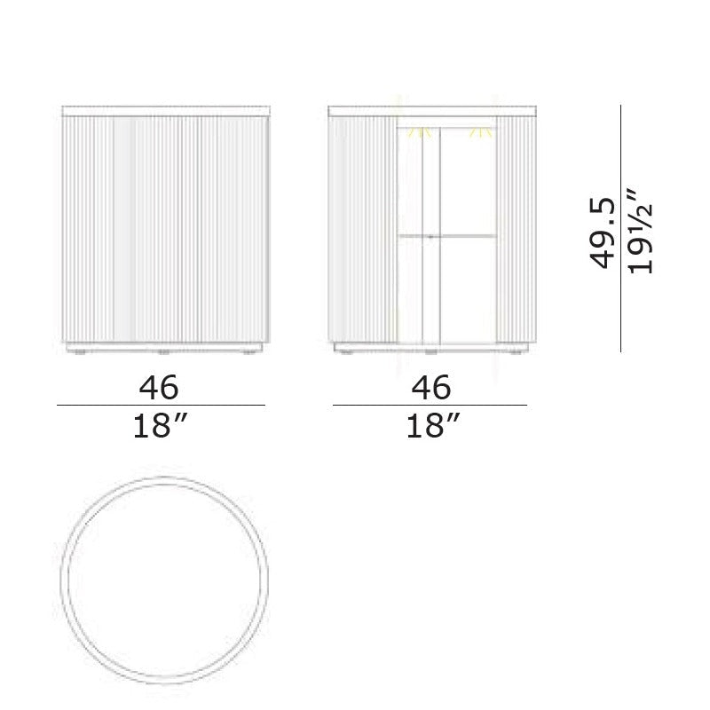 طاولة جانبية من الخشب و الجلد الرمادي