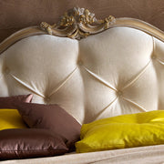 Italian-designed velvet bed