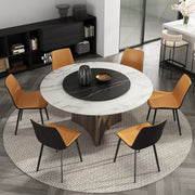 Round Dining Table with Rotating Top