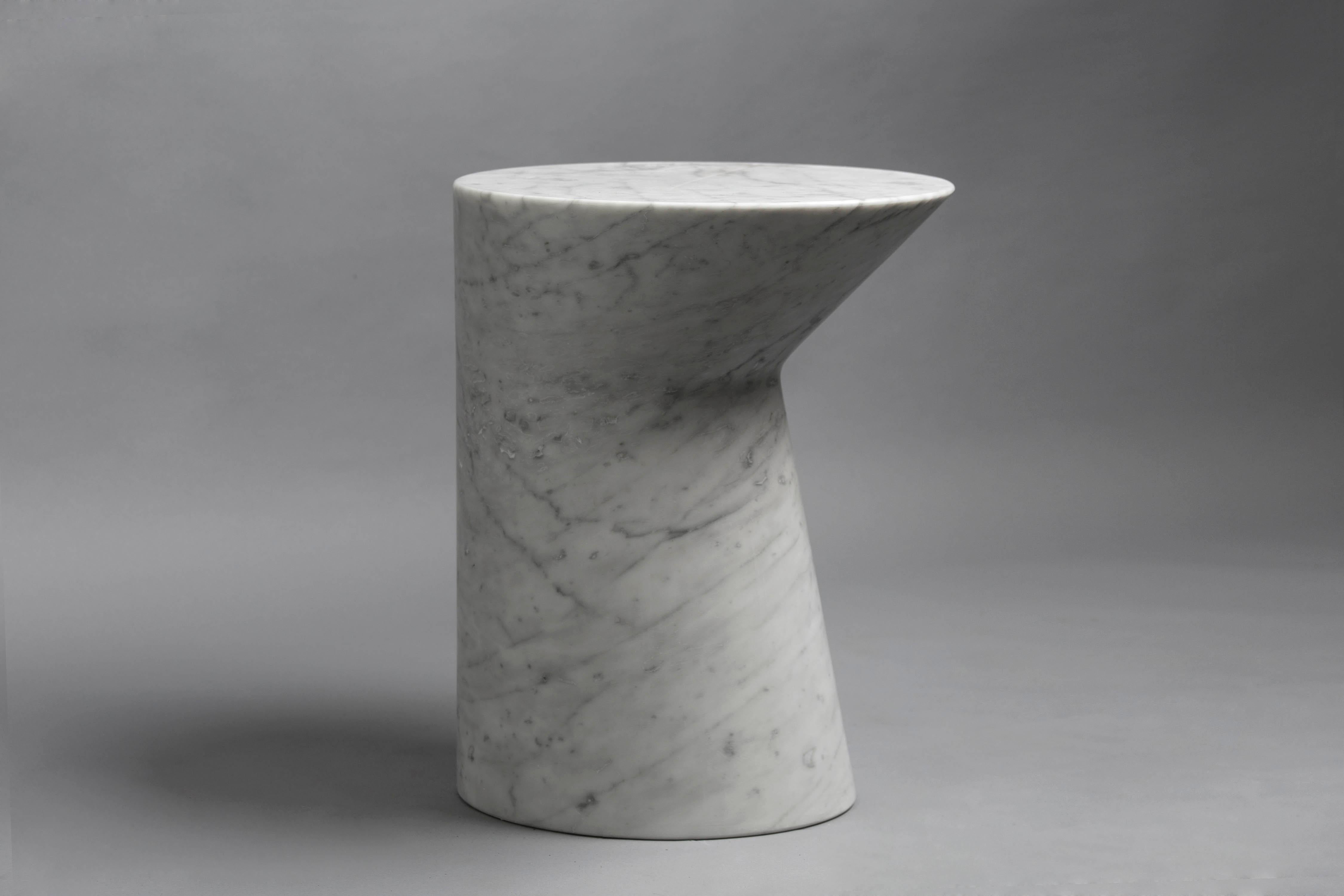 Distinctive marble side table