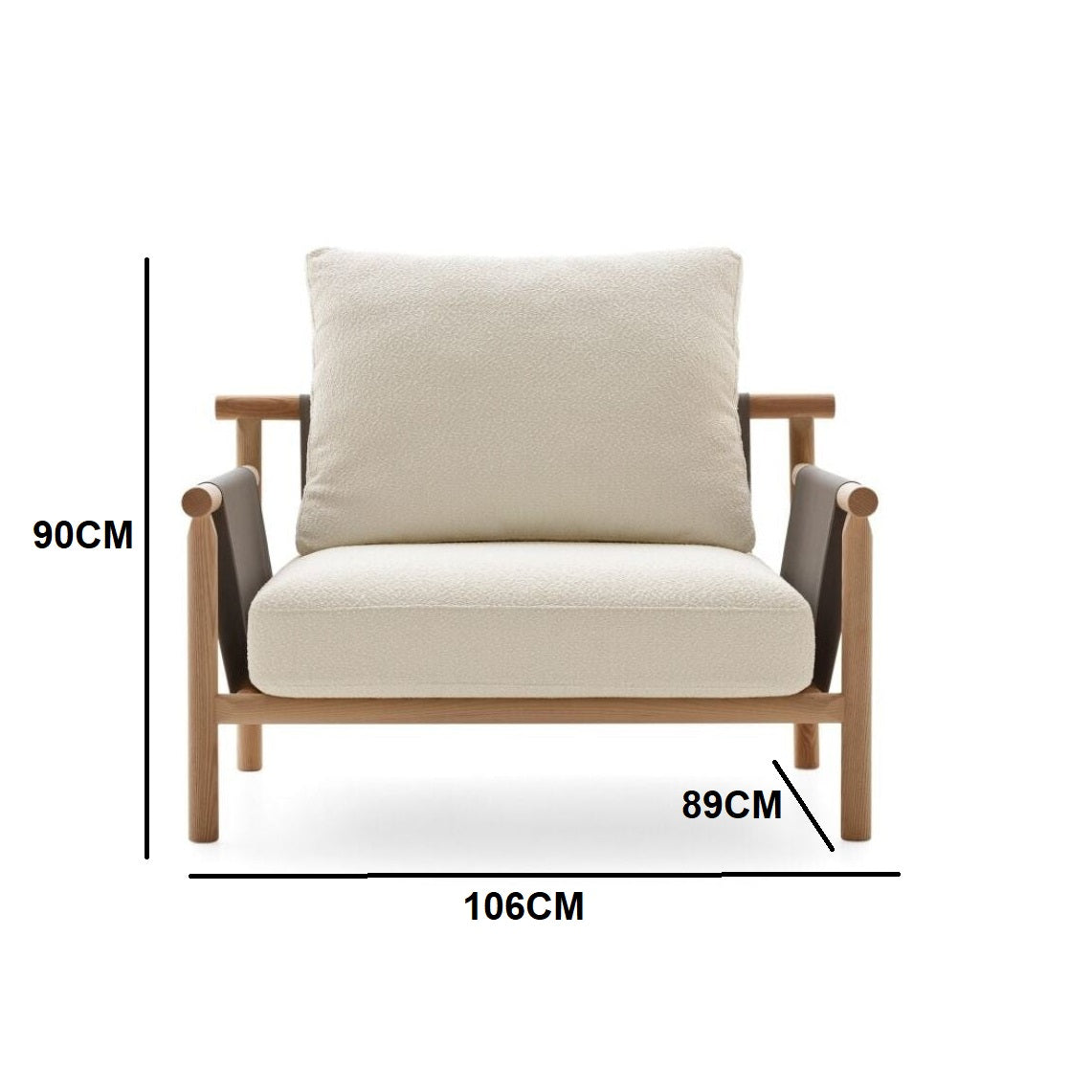 Mixed Material Outdoor Armchair