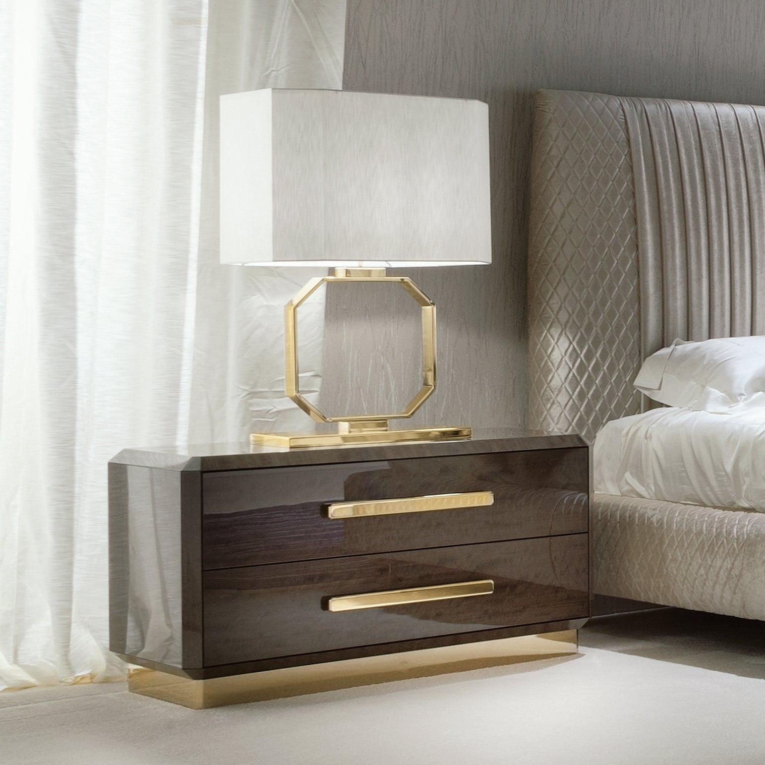 Infinity Art Deco Bedside Table