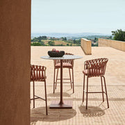 Floral Fold Lounge Bar Stool