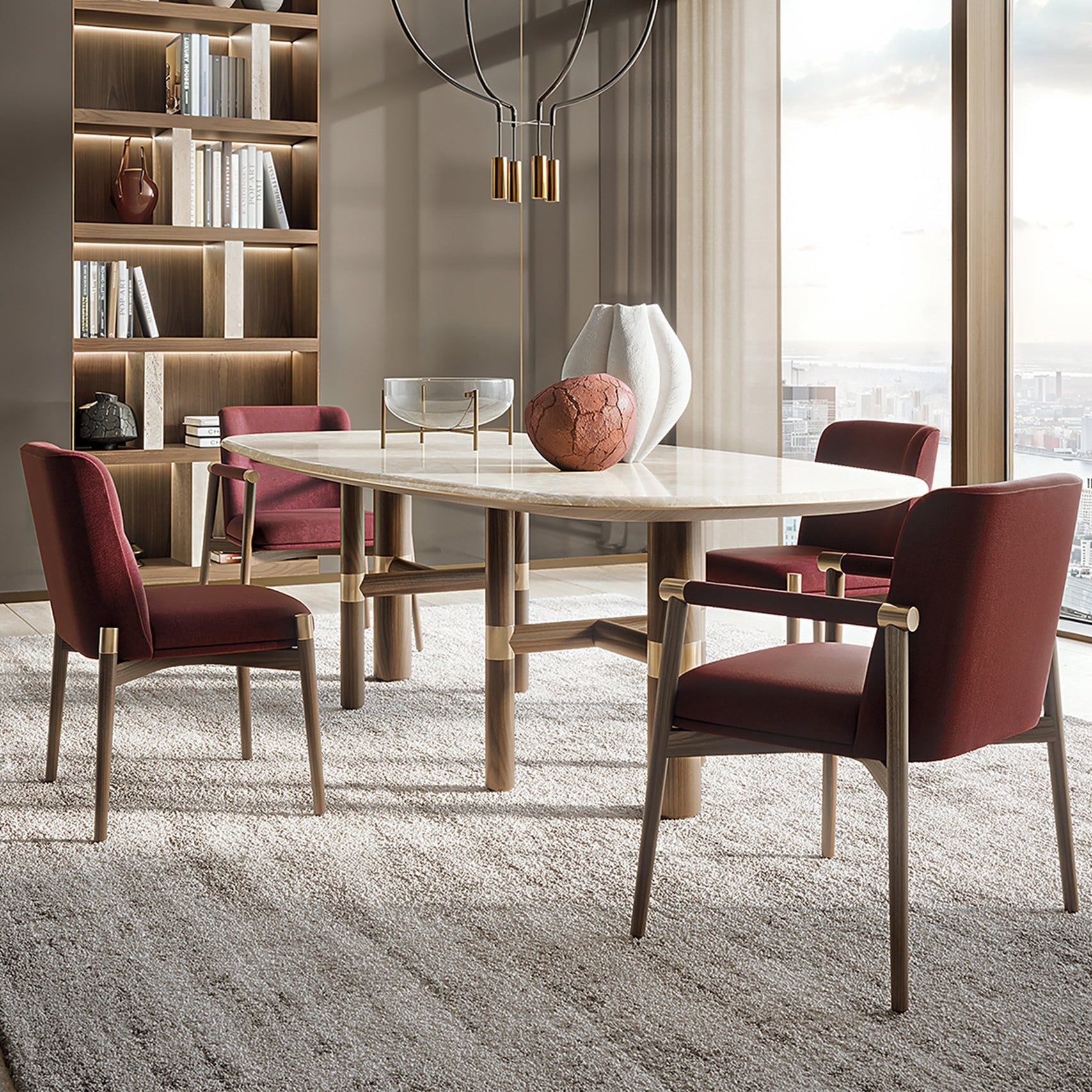Monolith Tri-Column Dining Table