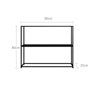 Luxury Metal Console with Wooden Shelves