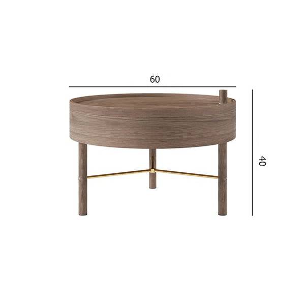 Round Coffee Table with Storage