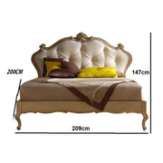 Italian-designed velvet bed