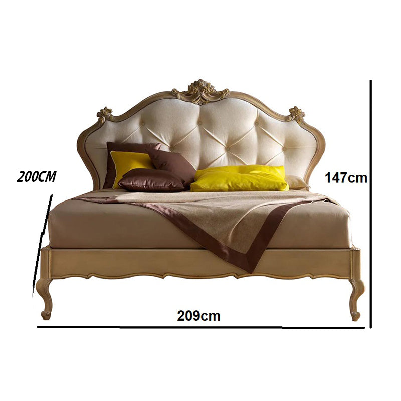 Italian-designed velvet bed