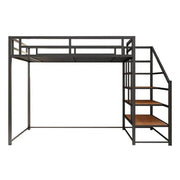 Loft Bed with Storage Stairs – Space-Saving