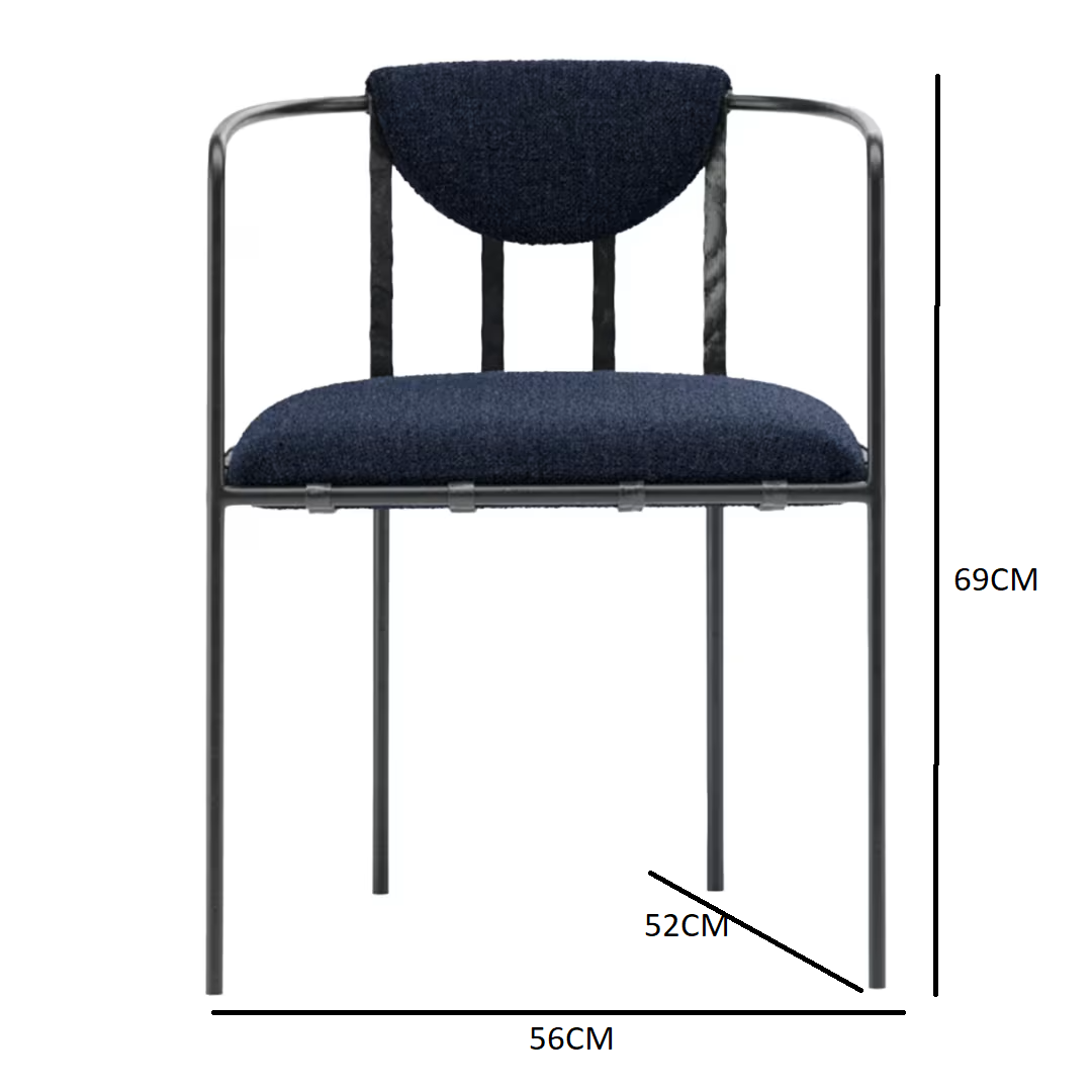 Dolmen graphite chair