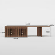 Classic wooden extendable TV stand