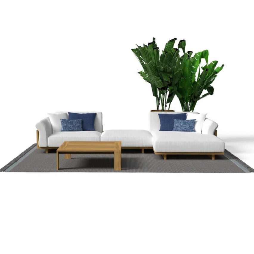 Outdoor coffee table with wooden design