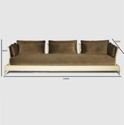 Palm Beach Brown Leather Outdoor Sofas